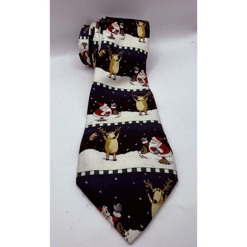 Golden Wreath by American Greetings Santa & Reindeer Football Vintage